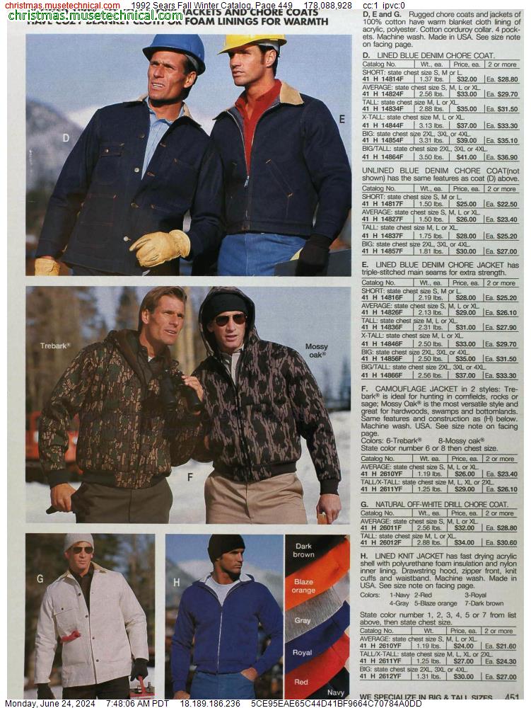 1992 Sears Fall Winter Catalog, Page 449