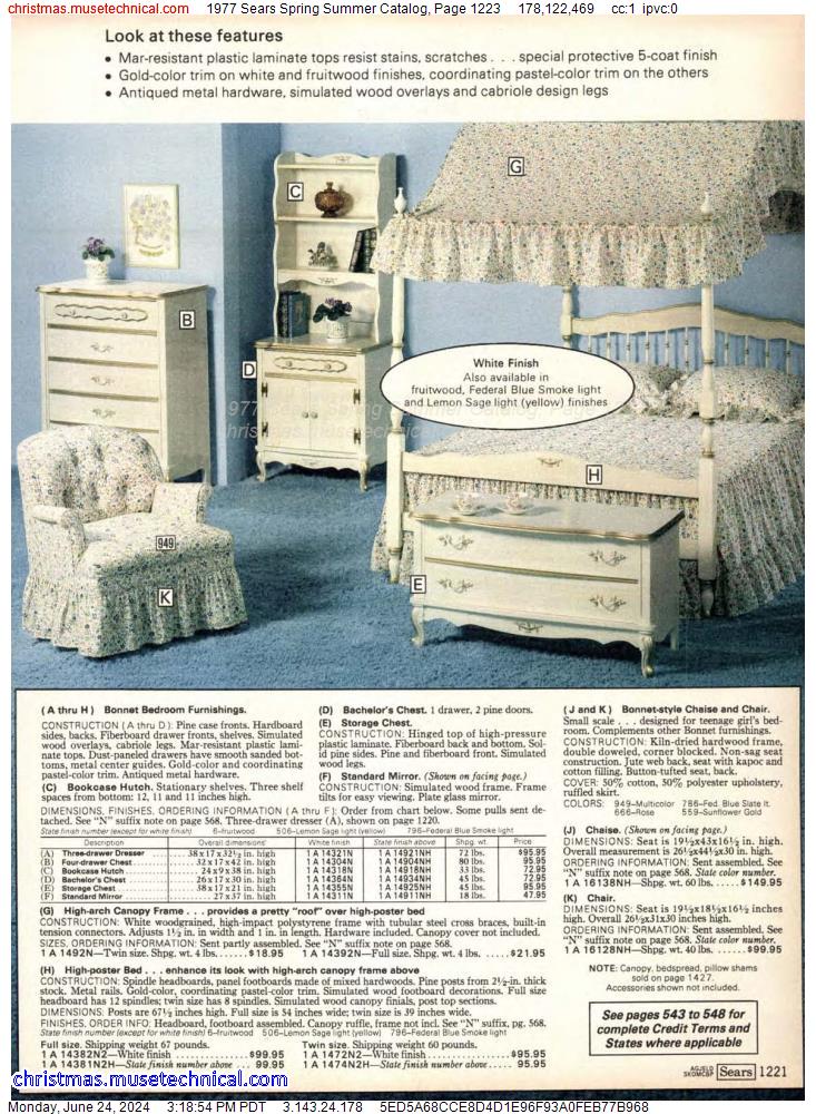 1977 Sears Spring Summer Catalog, Page 1223