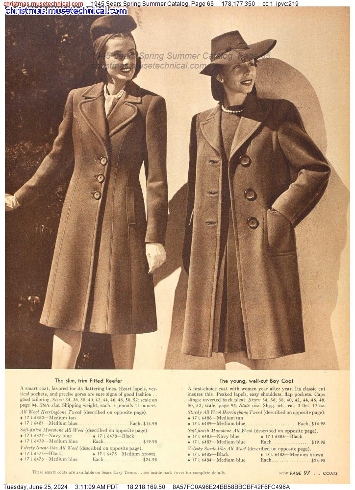 1945 Sears Spring Summer Catalog, Page 65