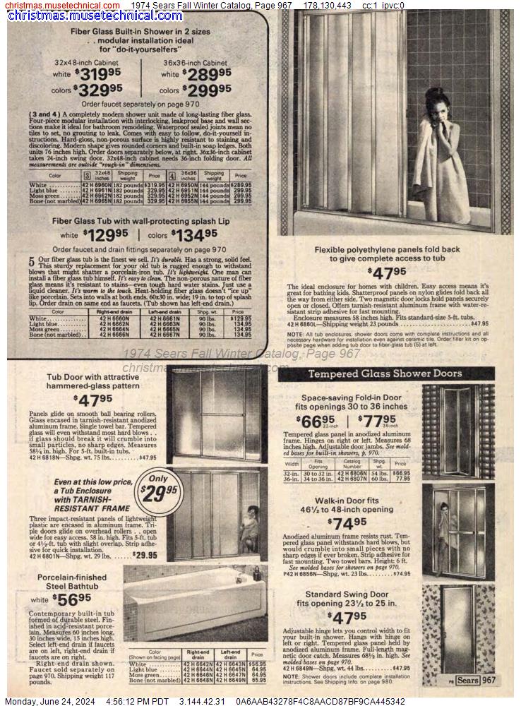 1974 Sears Fall Winter Catalog, Page 967