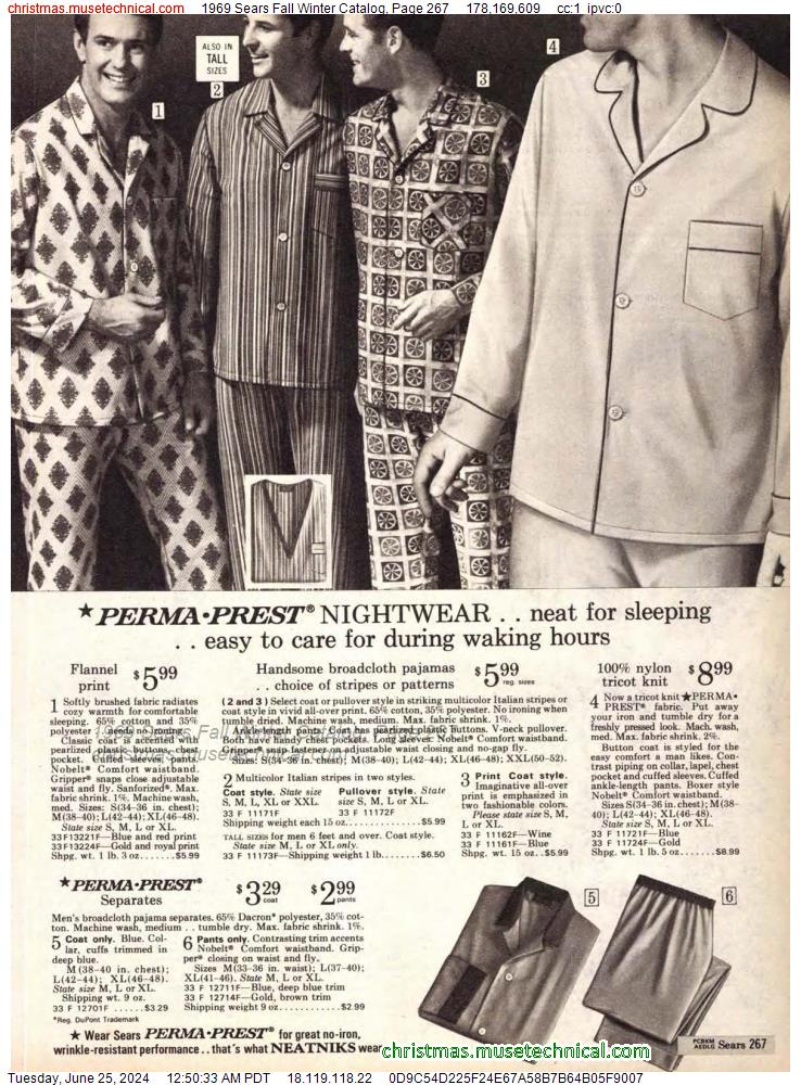 1969 Sears Fall Winter Catalog, Page 267