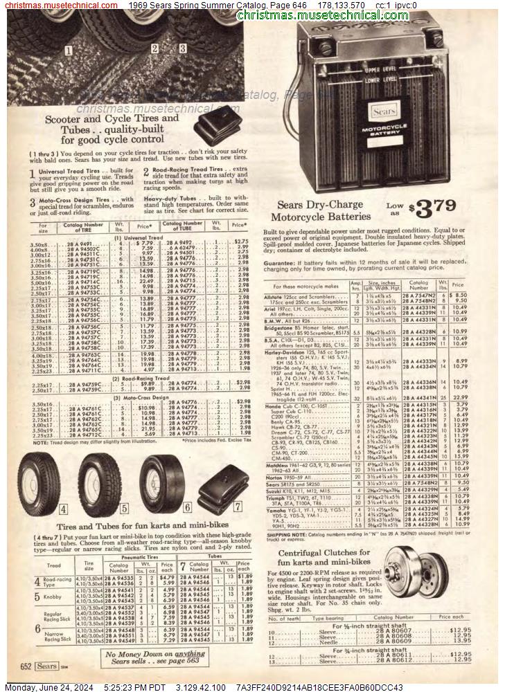 1969 Sears Spring Summer Catalog, Page 646
