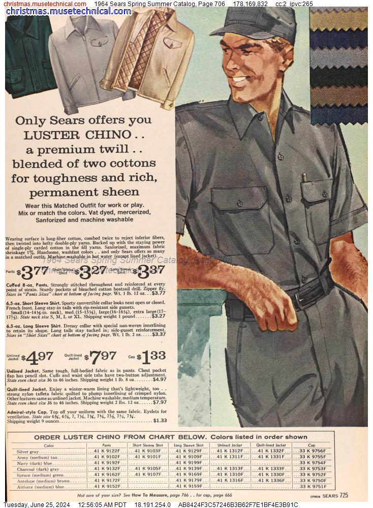 1964 Sears Spring Summer Catalog, Page 706
