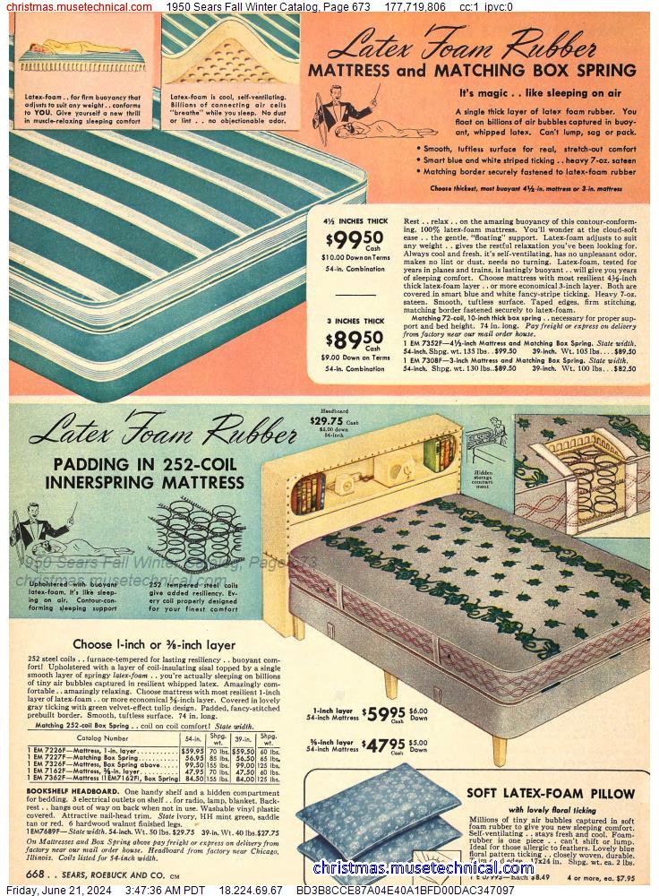 1950 Sears Fall Winter Catalog, Page 673