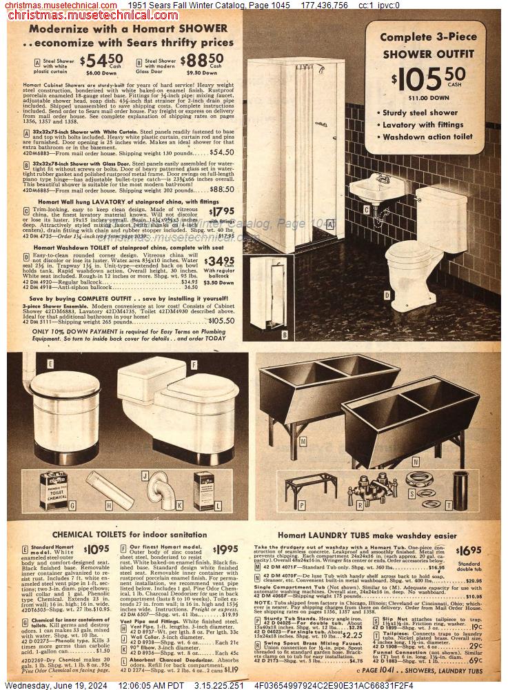 1951 Sears Fall Winter Catalog, Page 1045