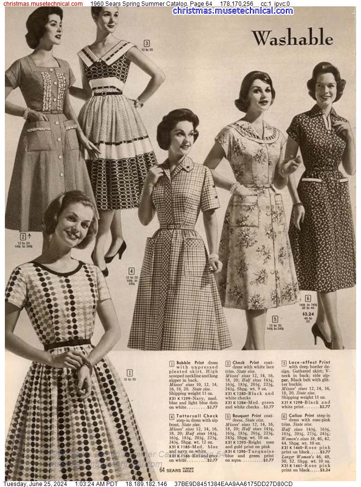 1960 Sears Spring Summer Catalog, Page 64