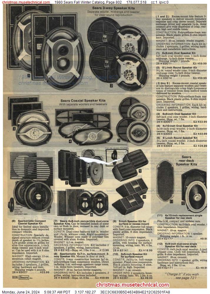 1980 Sears Fall Winter Catalog, Page 802