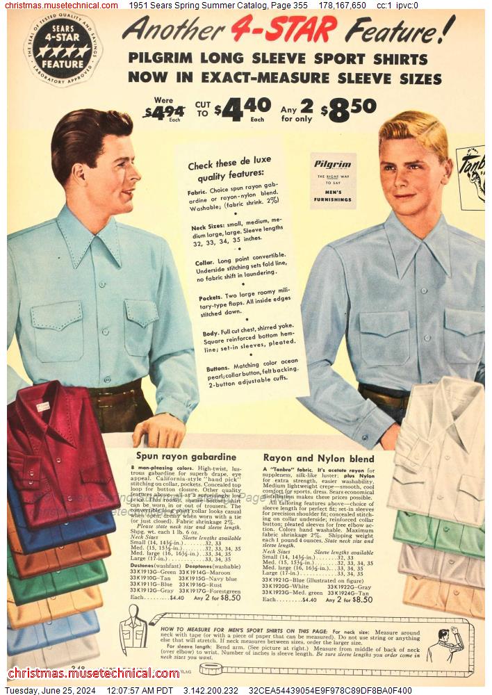 1951 Sears Spring Summer Catalog, Page 355