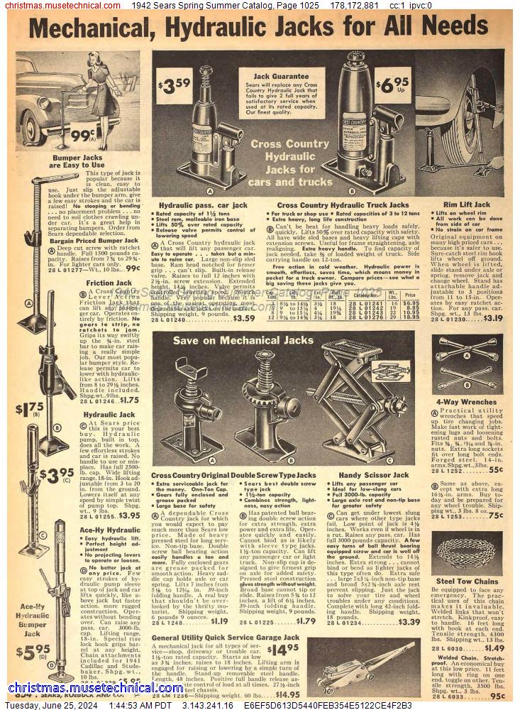 1942 Sears Spring Summer Catalog, Page 1025