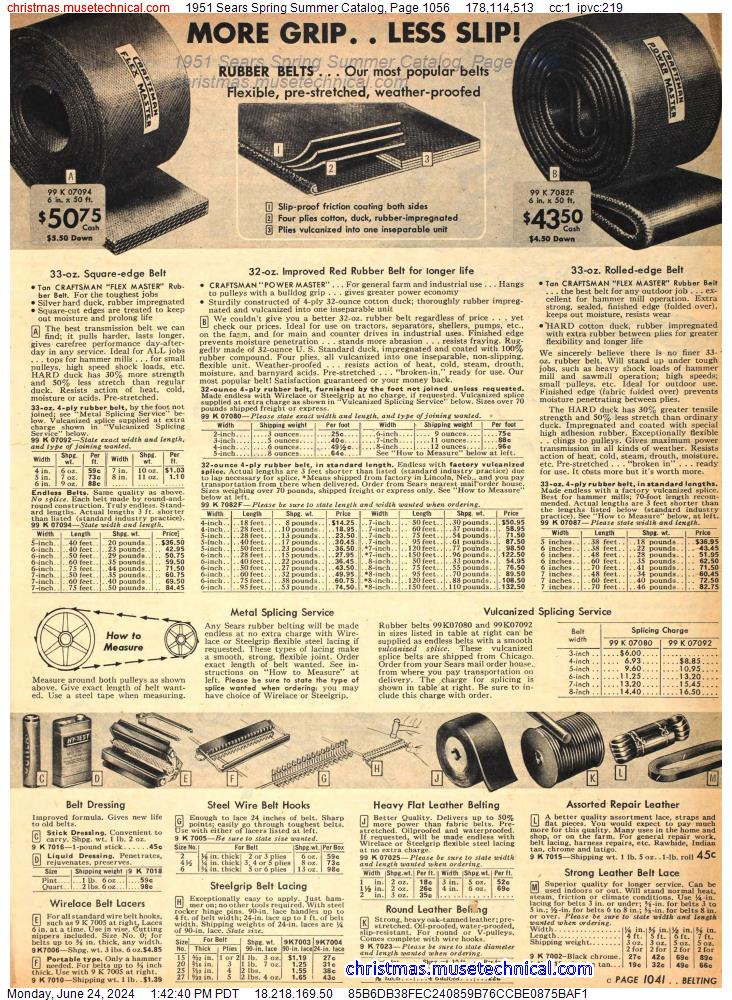 1951 Sears Spring Summer Catalog, Page 1056
