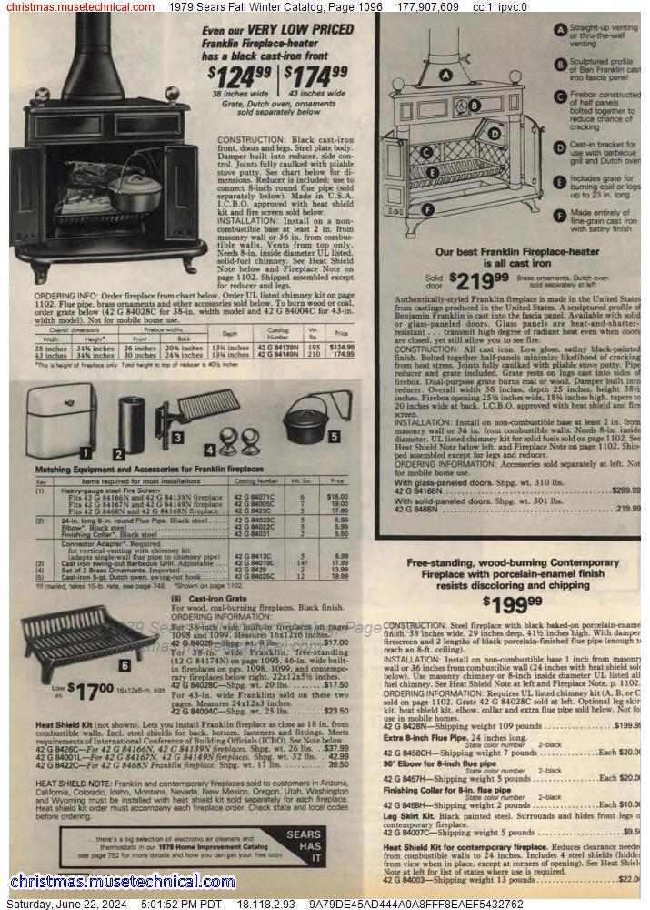 1979 Sears Fall Winter Catalog, Page 1096
