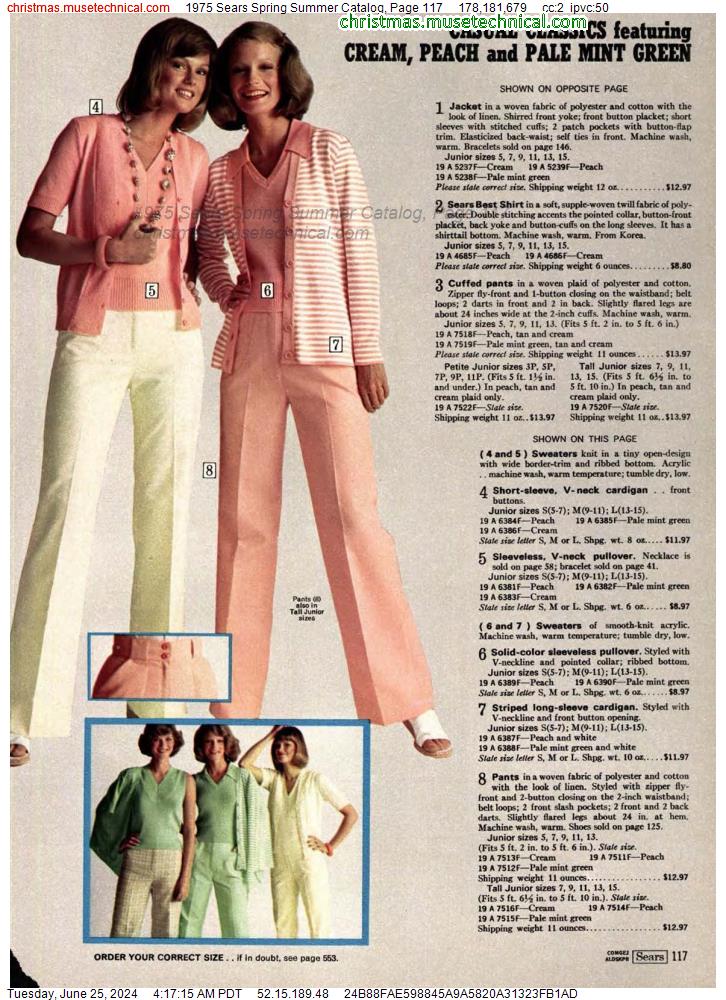 1975 Sears Spring Summer Catalog, Page 117