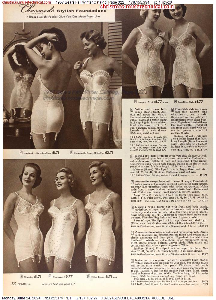 1957 Sears Fall Winter Catalog, Page 322