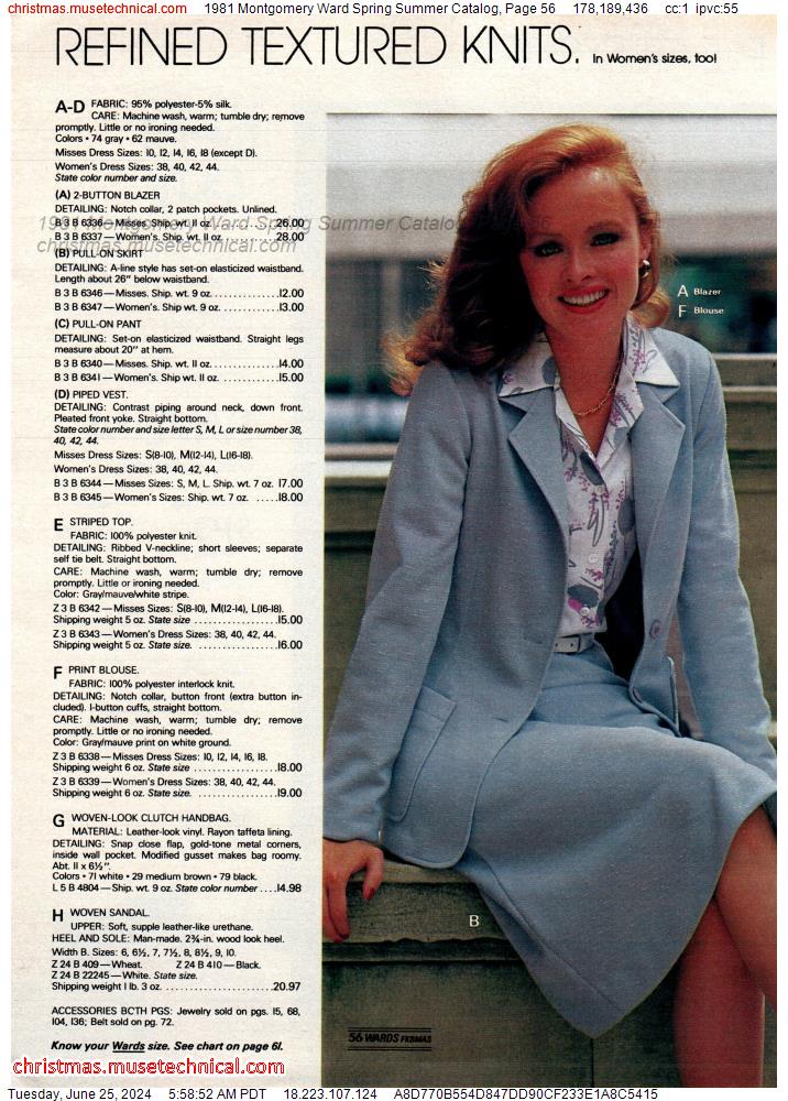1981 Montgomery Ward Spring Summer Catalog, Page 56
