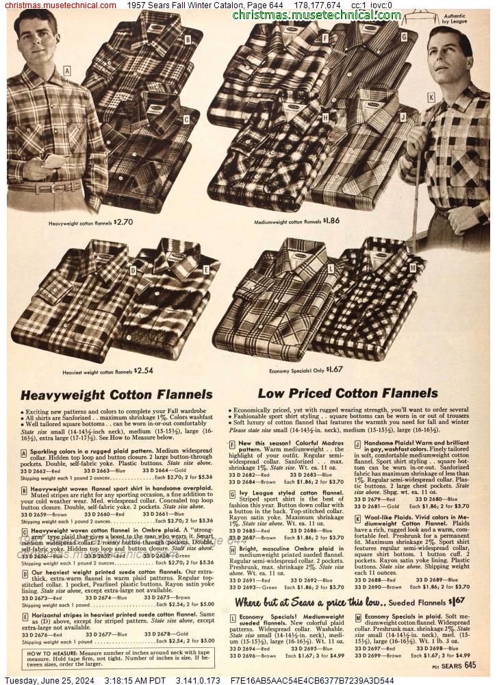 1957 Sears Fall Winter Catalog, Page 644