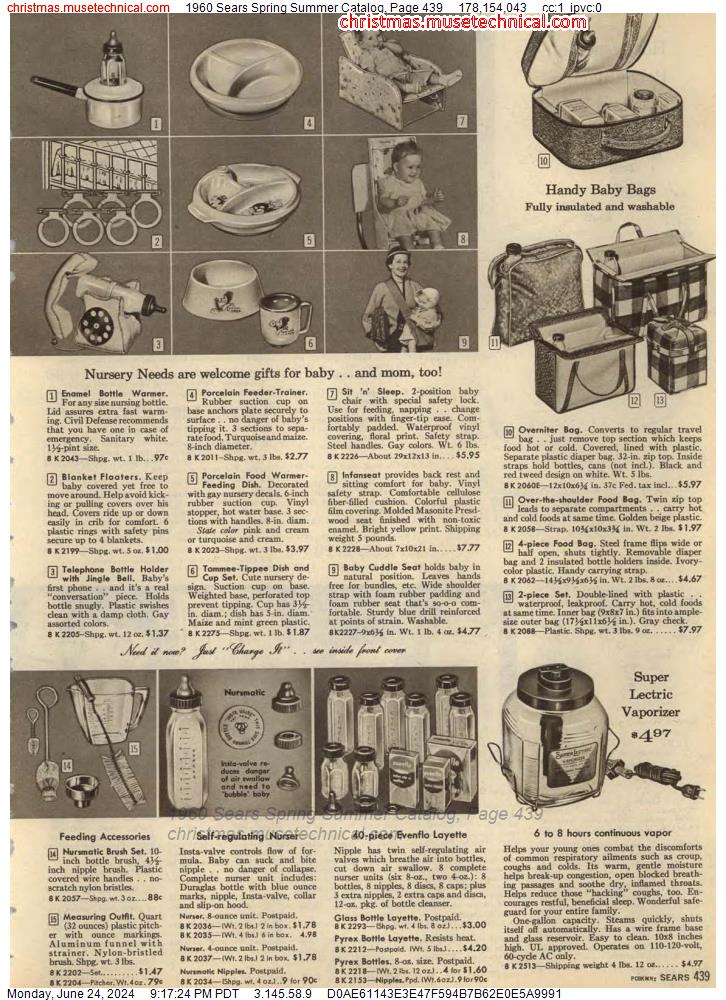 1960 Sears Spring Summer Catalog, Page 439