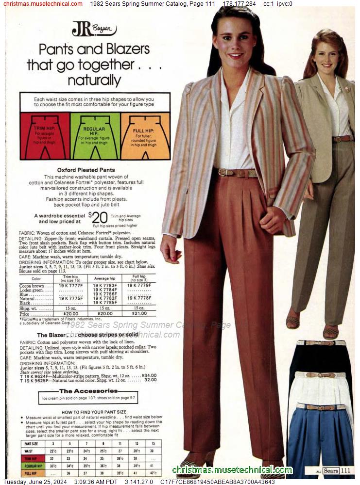 1982 Sears Spring Summer Catalog, Page 111
