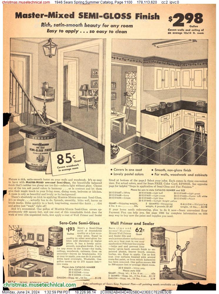 1946 Sears Spring Summer Catalog, Page 1100