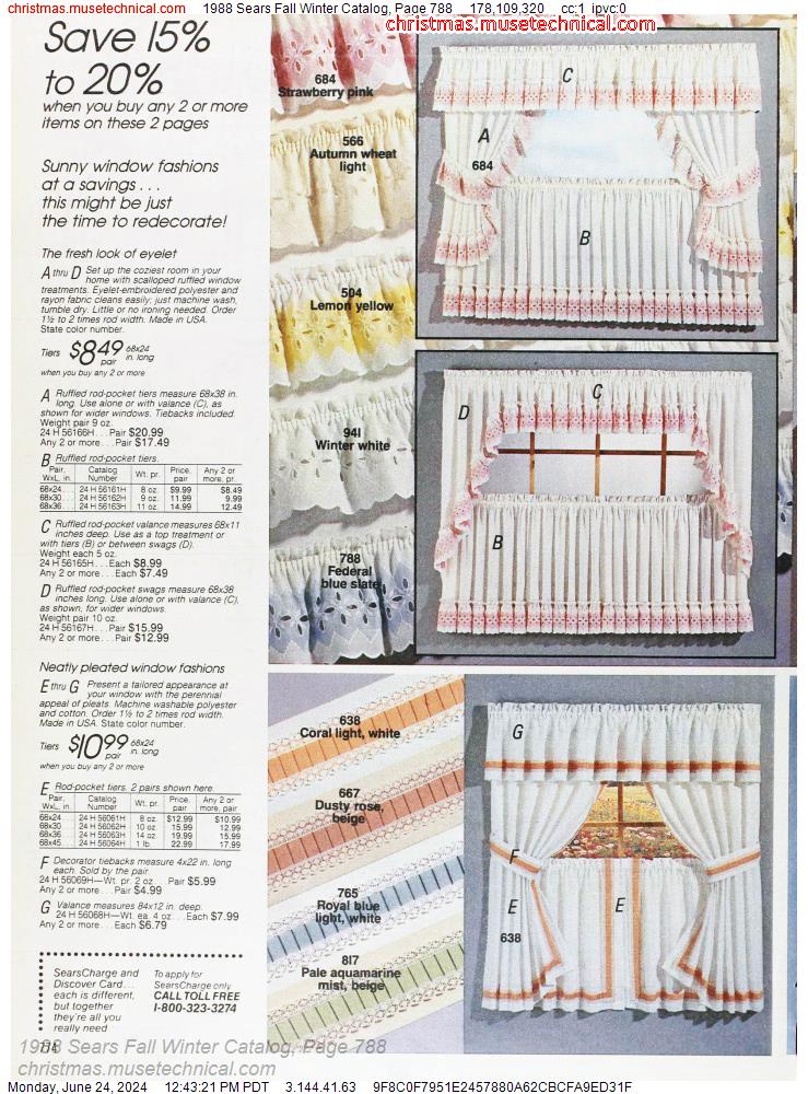 1988 Sears Fall Winter Catalog, Page 788