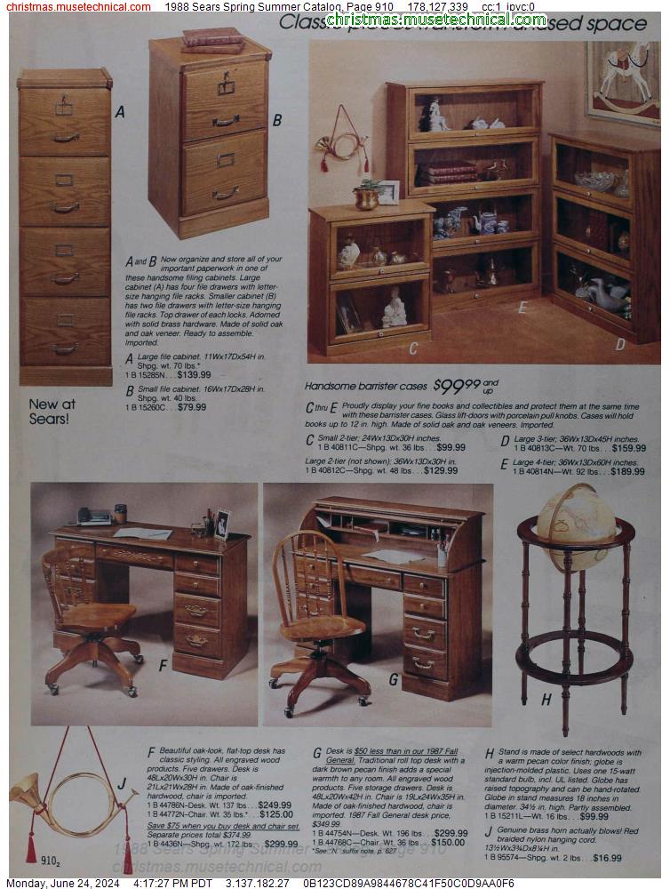 1988 Sears Spring Summer Catalog, Page 910