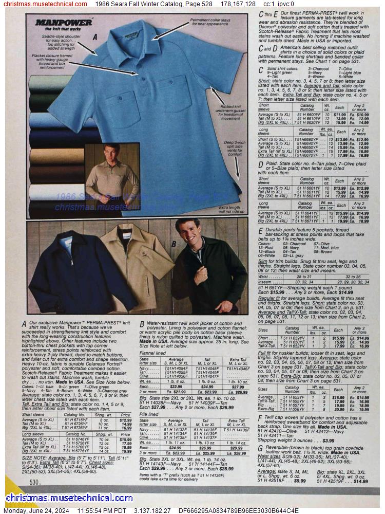 1986 Sears Fall Winter Catalog, Page 528