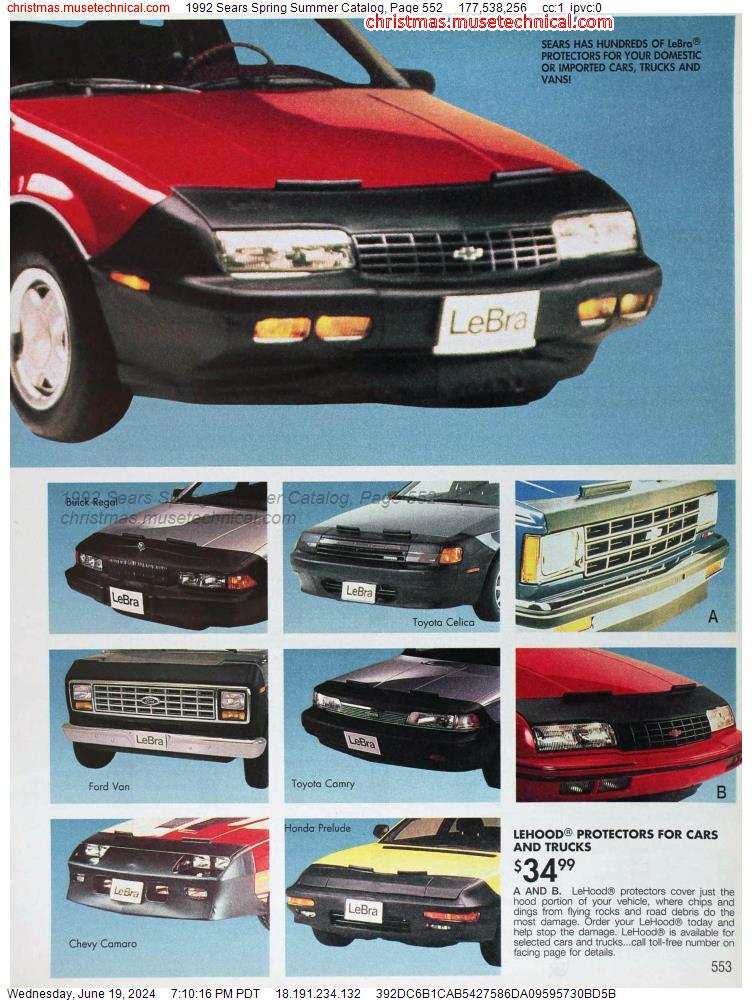 1992 Sears Spring Summer Catalog, Page 552