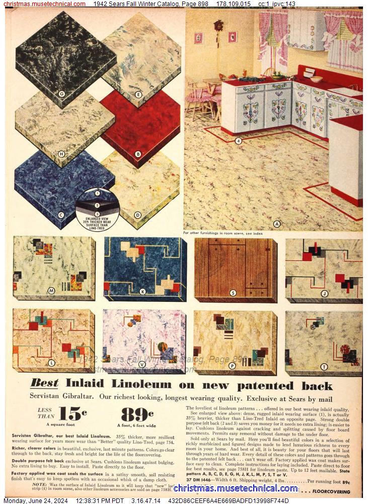 1942 Sears Fall Winter Catalog, Page 898