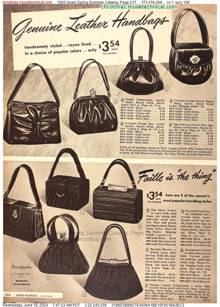 1950 Sears Spring Summer Catalog, Page 217