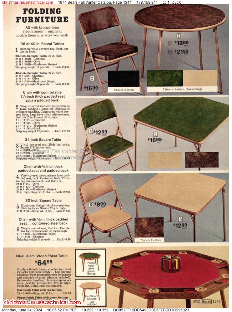 1974 Sears Fall Winter Catalog, Page 1341