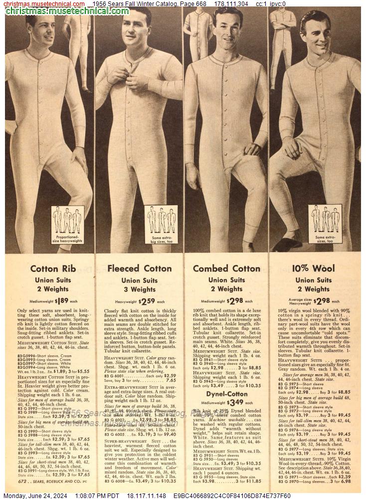 1956 Sears Fall Winter Catalog, Page 668
