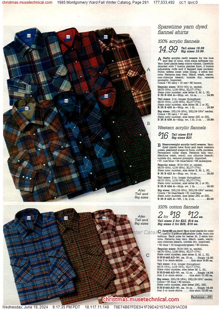 1985 Montgomery Ward Fall Winter Catalog, Page 291
