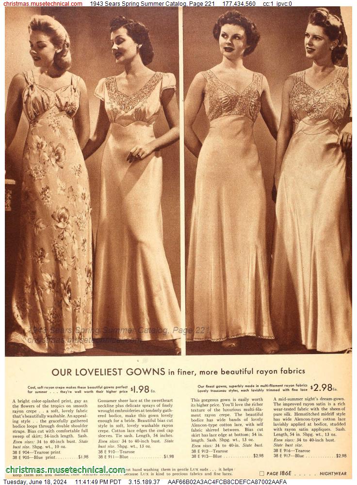 1943 Sears Spring Summer Catalog, Page 221