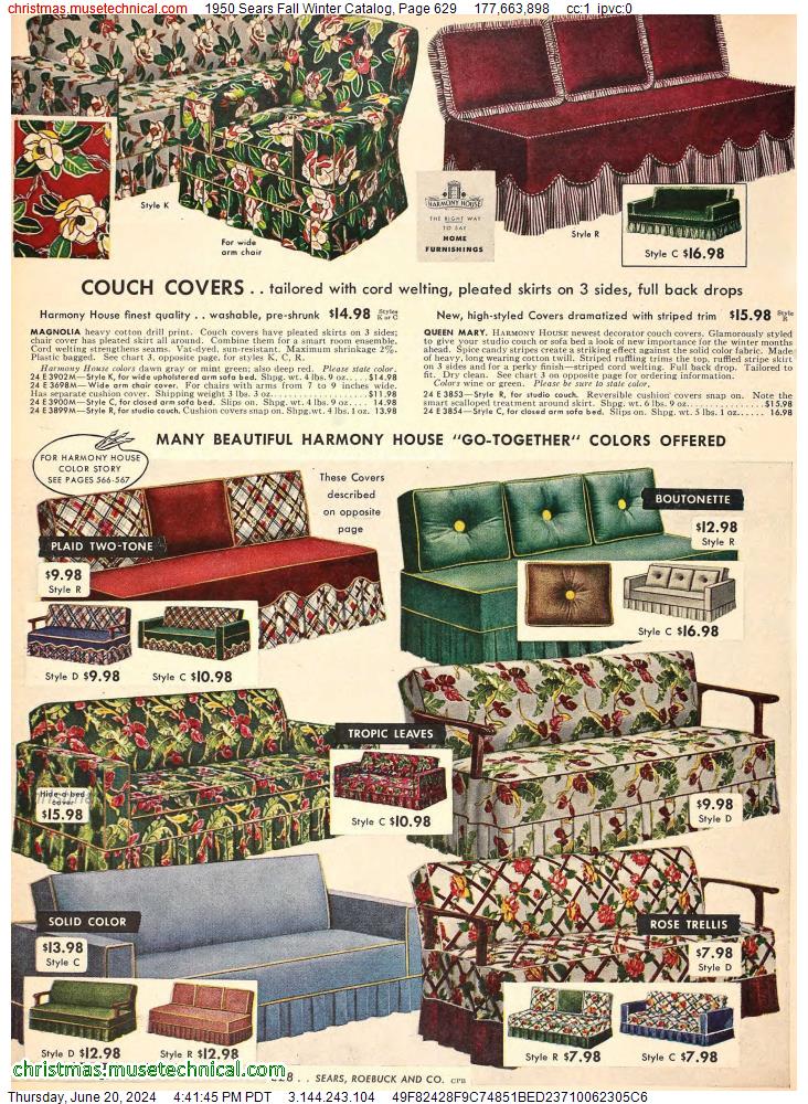 1950 Sears Fall Winter Catalog, Page 629