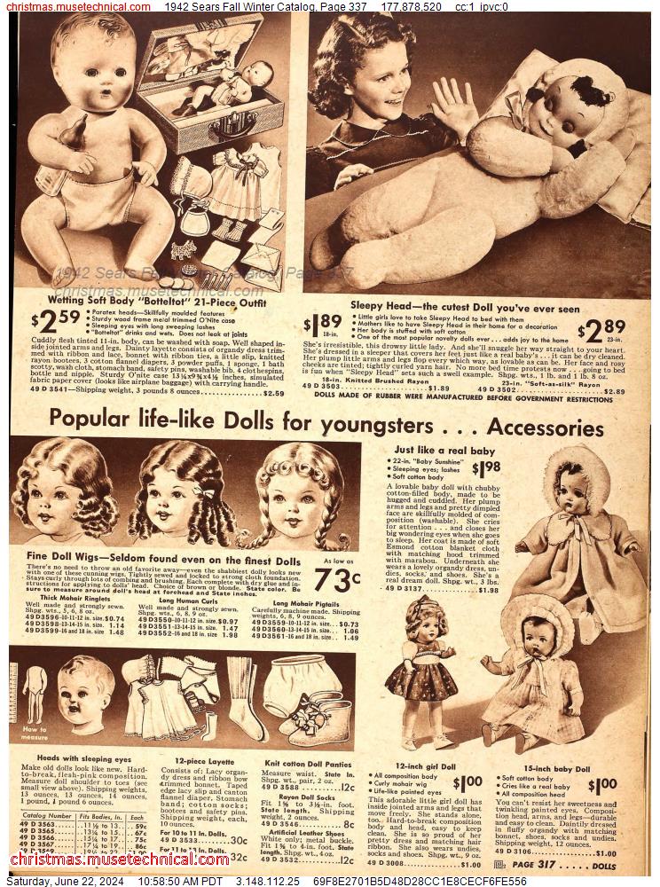 1942 Sears Fall Winter Catalog, Page 337