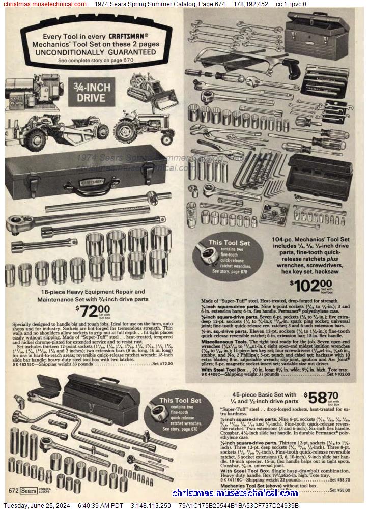 1974 Sears Spring Summer Catalog, Page 674