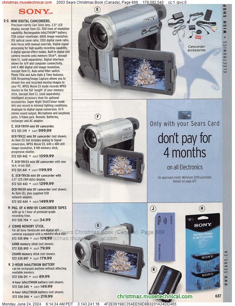 2003 Sears Christmas Book (Canada), Page 689