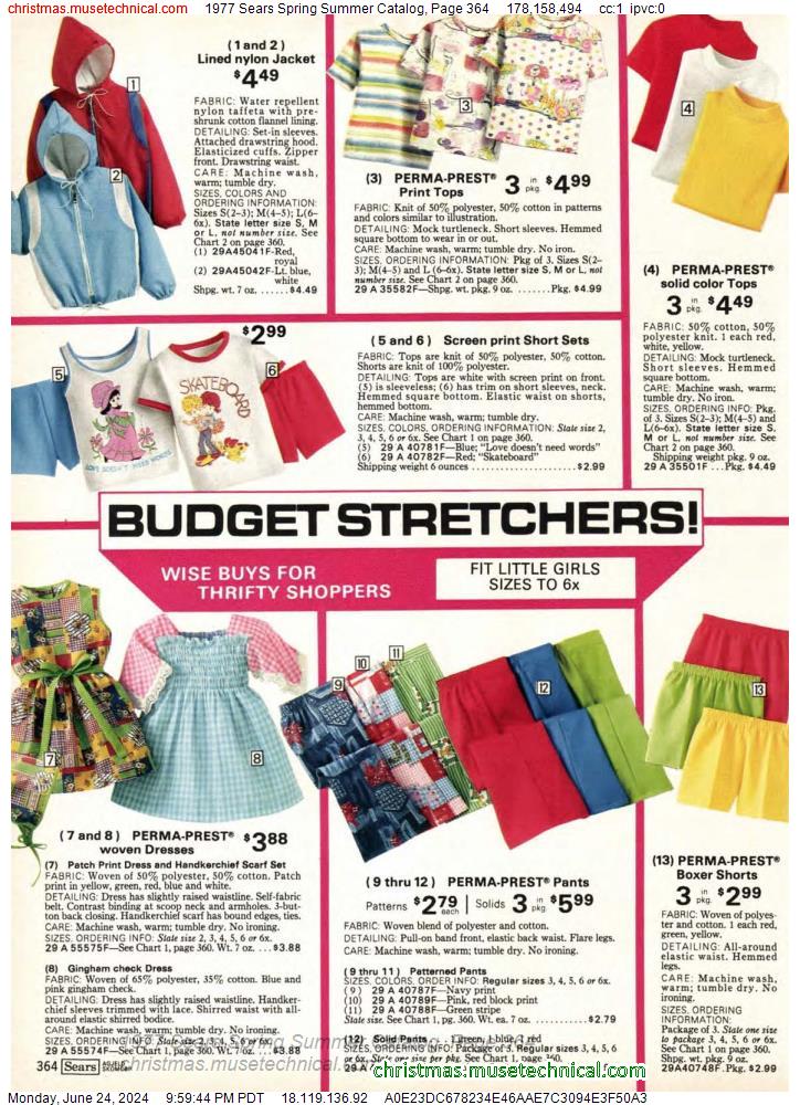1977 Sears Spring Summer Catalog, Page 364