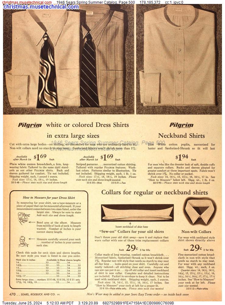 1946 Sears Spring Summer Catalog, Page 500
