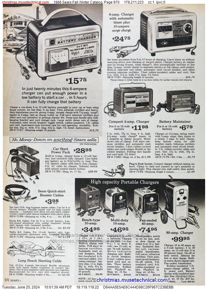 1966 Sears Fall Winter Catalog, Page 970