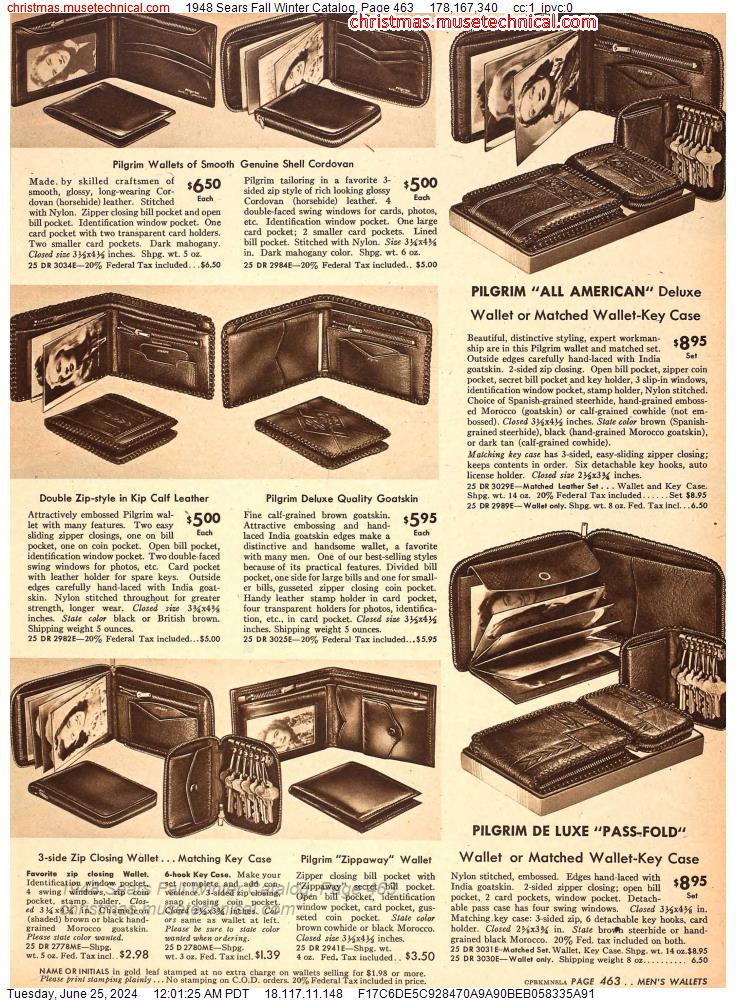 1948 Sears Fall Winter Catalog, Page 463