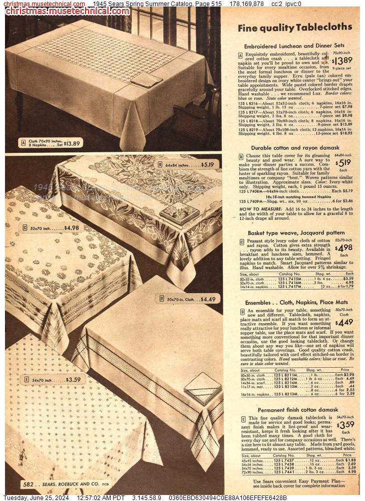 1945 Sears Spring Summer Catalog, Page 515
