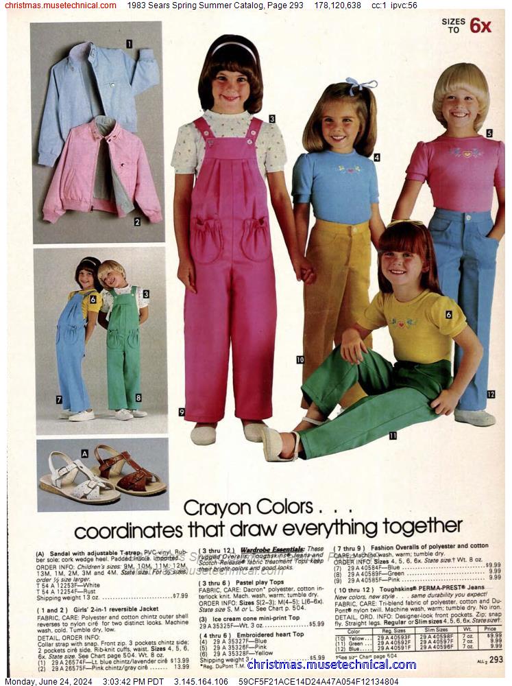 1983 Sears Spring Summer Catalog, Page 293