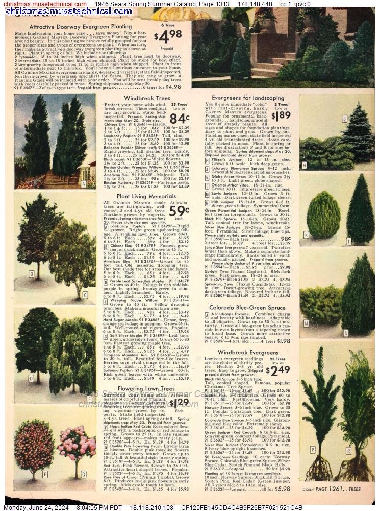 1946 Sears Spring Summer Catalog, Page 1313