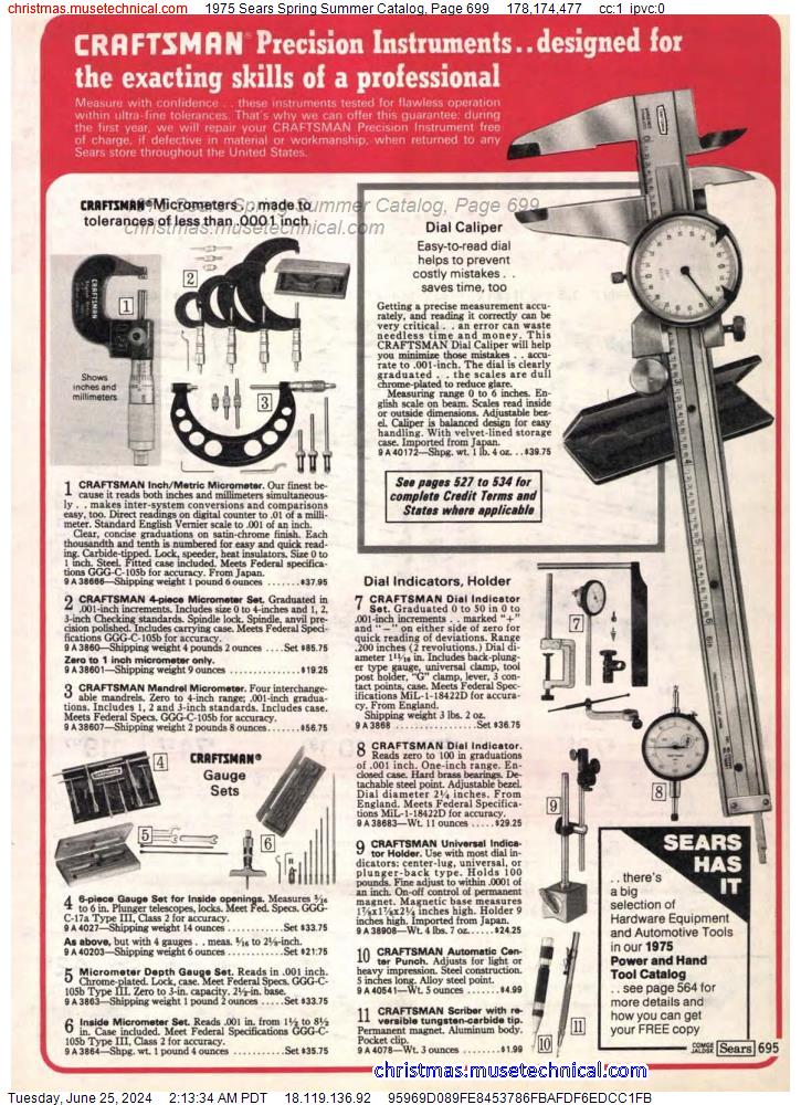 1975 Sears Spring Summer Catalog, Page 699