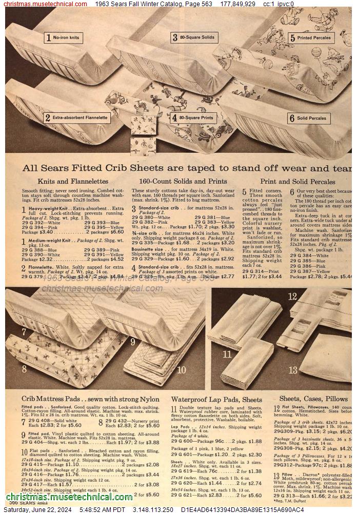 1963 Sears Fall Winter Catalog, Page 563