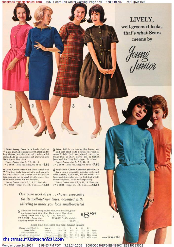 1963 Sears Fall Winter Catalog, Page 156