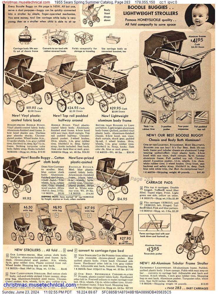1955 Sears Spring Summer Catalog, Page 283