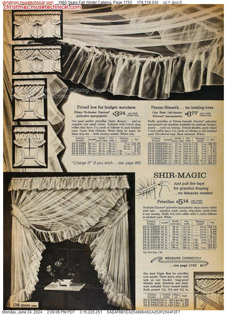 1965 Sears Fall Winter Catalog, Page 1753