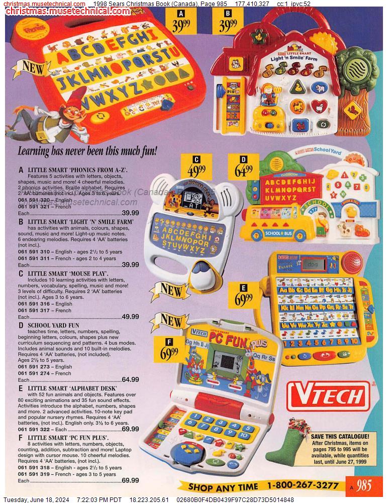 1998 Sears Christmas Book (Canada), Page 985