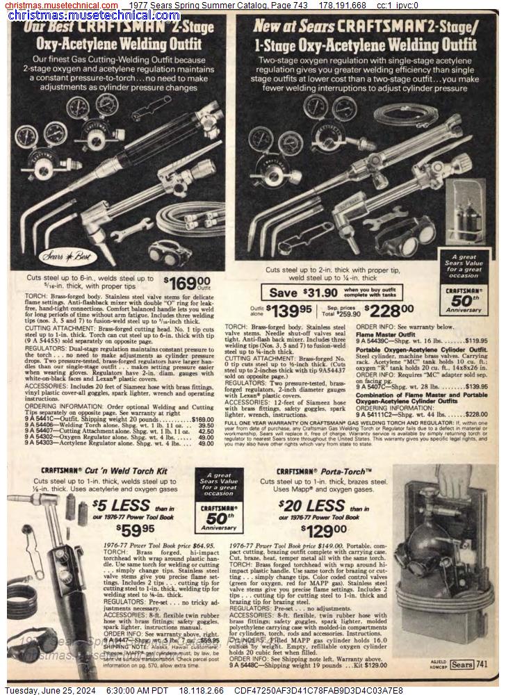 1977 Sears Spring Summer Catalog, Page 743